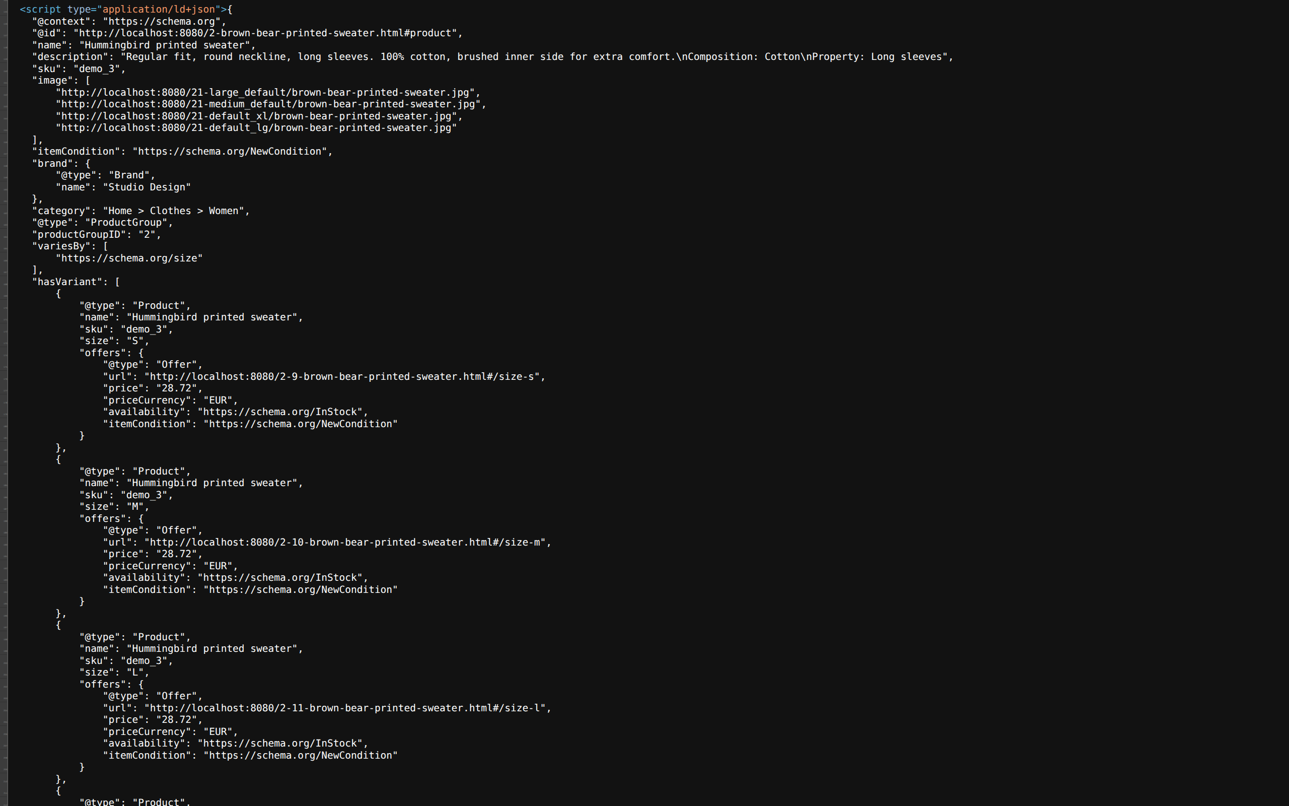 GeoPDPHealer JSON-LD output in Chrome DevTools console